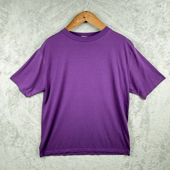 L.L. Bean Freeport Maine T Shirt Lot of 2 Blue Purple Size L Made in USA  VTG 90 - Picture 4 of 11